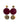 Angele - Wine-colored gold statement earrings