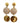 Bonamie - Cream gold statement earrings