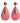 Federica - Pink snakeskin teardrop earrings