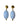Nataliana - Light blue resin drop earrings