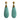 Seafoam green and gold earrings made of stingray leather Emilie