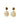 Annabelle - white shell gold teardrop earrings