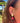 Lilou - Raspberry resin gold drop earrings