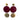 Angele - Wine-colored gold statement earrings
