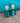 Annaline - Turquoise Venetian gold statement earrings