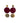 Angele - Wine-colored gold statement earrings