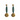 Leticia - Green craquelé statement earrings