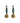 Leticia - Green craquelé statement earrings