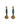 Leticia - Green craquelé statement earrings