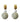 Myrrhine - Gold sweet water pearl shell earrings
