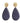 Giuliana - Blue stingray teardrop earrings