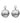Marie - Silver circle drop earrings