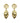 Mylene - Gold drop earrings