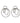 Rosaline - Silver triple hoop earrings