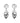 Mylene - Silver drop earrings