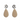 Giulianina - Off-white stingray teardrop earrings