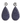 Giuliana - Blue stingray teardrop earrings