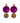 Angele - Fuchsia gold statement earrings