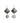 ELOISE - silver sweet water pearl circle drop earrings