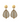 Juliette - Gold transparant teardrop earrings