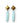 Flore - Light blue drop earrings