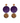 Angele - Purple gold statement earrings