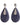 blauw lila giulia zilver oorbellen