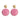 charlise pink earrings gold