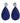 Giuliana - Cobalt blue stingray teardrop earrings