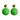 Shamrock green earrings made of stingray leather with gold-plated brass Charlise
