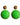 Shamrock green earrings made of stingray leather with gold-plated brass Charlise