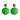 Shamrock green earrings made of stingray leather
