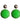 Shamrock green earrings made of stingray leather