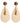 off-white and gold earrings made of snakeskin Federica