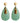 Federica - Seafoam green snakeskin teardrop earrings