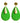 Giulia - Shamrock green stingray teardrop earrings