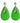 Giulia - Shamrock green stingray teardrop earrings