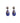 Cobalt blue and silver earrings made of stingray leather Giuliettina