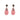 Rose pink and silver earrings made of snakeskin Maxine