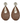 Federica - Camel snakeskin teardrop earrings