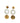Ella - White gold circle drop earrings