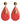 Federica - Coral snakeskin teardrop earrings