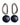 nathalie silver earrings blue black