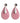 giulia roze oorbellen zilver pink