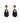 Giulietta - Gold black stingray teardrop earrings