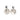 Julie - White shell drop earrings