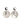 Julie - White shell drop earrings