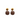 Léa - Dark brown snakeskin drop earrings