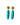 Luciana - Turquoise resin drop earrings