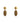 Lucie - Beige / Brown resin drop earrings